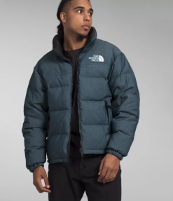 îmbrăcăminte The North Face bărbați 92 jachetă reversibilă nuptse albastru denim/tnf negru 4N84R1205