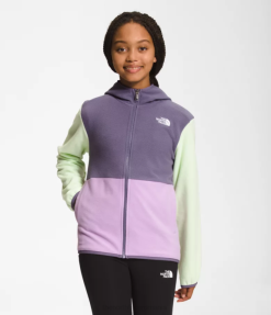 îmbrăcăminte The North Face copii geacă glacier cu glugă cu fermoar complet lupin 4N84R523