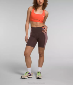 îmbrăcăminte The North Face femei pantaloni scurți de biciclete trailwear qtm maro cărbune/gri căpriu 4N84R903