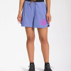 îmbrăcăminte The North Face femei pantaloni scurți trailwear ok trail periwinkle profund/maro utilitar 4N84R624
