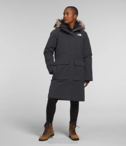 îmbrăcăminte The North Face femei parka arctic premium gri asfalt 4N84R1314