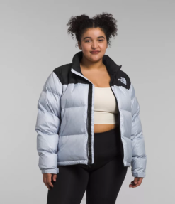 îmbrăcăminte The North Face femei plus jacheta retro nuptse din 1996 periwinkle praf/tnf negru 4N84R797